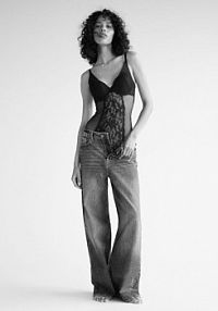 Koronkowe body Reserved czarne 162EZ-99X