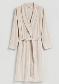 Szlafrok z paskiem Reserved beżowy damski 175EY-08X