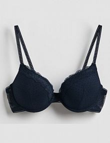 Siateczkowy biustonosz push up Reserved granatowy 180EZ-59X