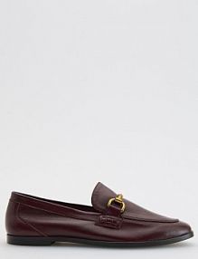 Skórzane loafersy Reserved brązowe 206FF-89X