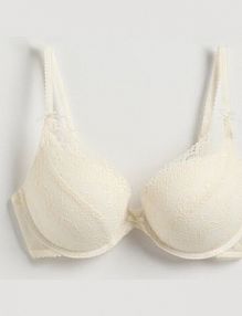 Koronkowy biustonosz super push up Reserved biały 237EZ-01X