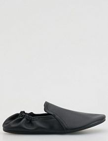 Skórzane baleriny Reserved czarne 244FF-99X