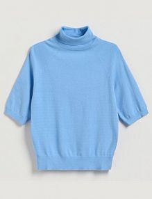 Sweter z golfem Reserved niebieski damski 275GV-50X