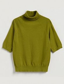 Sweter z golfem Reserved oliwkowy damski 275GV-81X
