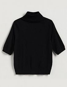 Sweter z golfem Reserved czarny damski 275GV-99X