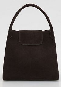 Zamszowa torebka shopper z saszetką Reserved brązowa 288GX-89X
