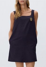 Sukienka z ozdobnym detalem Reserved fioletowa 292HU-45X