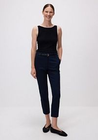 Spodnie cygaretki z paskiem Reserved granatowe 293FT-59X