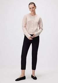 Spodnie cygaretki z paskiem Reserved czarne 293FT-99X