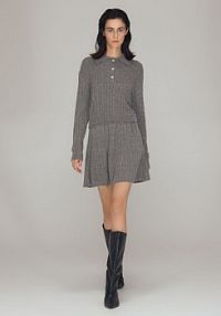 Spódnica mini z domieszką wełny Reserved szara 293GP-90M