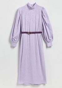 Sukienka z paskiem Reserved fioletowa 294HU-04X
