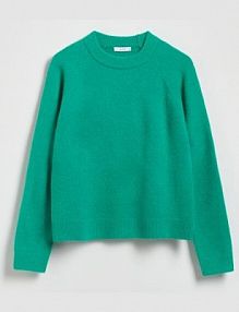 Sweter z domieszką wełny Reserved zielony damski 304GP-70M