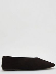 Zamszowe baleriny Reserved brązowe 347FF-89X