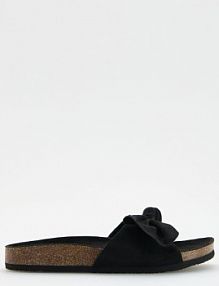 Klapki z kokardami Reserved czarne damskie 350CR-99X