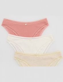 Bawełniane majtki figi 3 pack Reserved różowe 394EZ-38X