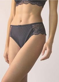 Majtki typu hipster z haftem Reserved granatowe damskie 402EZ-59X