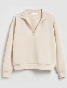 Bluza z modalem Reserved beżowa damska 405GA-08X