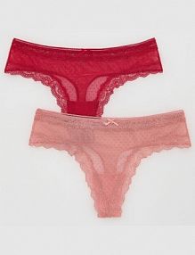 Majtki typu stringi 2 pack Reserved różowe 406EZ-43X