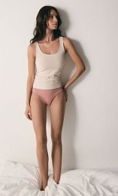 Majtki typu hipster 3 pack Reserved różowe damskie 422EZ-38X