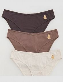 Bawełniane majtki typu figi 3 pack Reserved fioletowe 436EZ-94X