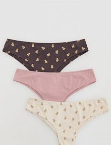 Majtki typu brazyliany 3 pack Reserved różowe damskie 437EZ-39X