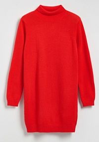 Sukienka z wełny merino Reserved czerwona 456GX-33X