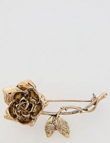 Broszka z różą Reserved złota 460FD-GLD