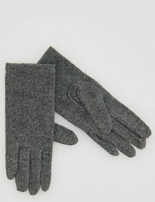 Gładkie rękawiczki Reserved szare damskie 482FE-85X
