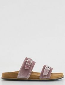 Klapki z paskami Reserved różowe damskie 518CP-39X