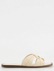 Klapki z paskami Reserved białe damskie 541CP-01X