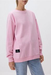 Bawełniana bluza z aplikacją Reserved różowa damska 552HG-03X