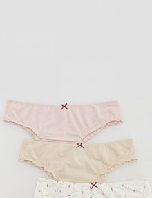 Bawełniane majtki typu brazyliany 3 pack Reserved damskie 559EZ-MLC