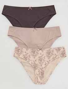 Bawełniane majtki figi 3 pack Reserved fioletowe 564EZ-34X