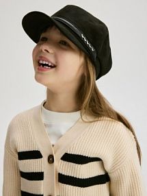 Kaszkiet z imitacji zamszu Reserved czarny 573DP-99X