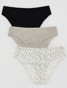 Majtki typu figi 3 pack Reserved czarne 579EZ-99X