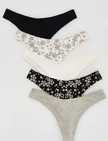 Bawełniane majtki typu stringi 5 pack Reserved czarne 581EZ-99X