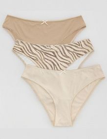 Majtki typu figi 3 pack Reserved beżowe 582EZ-08X
