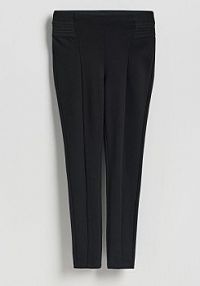 Legginsy z ozdobną taśmą Reserved czarne damskie 606GA-99X