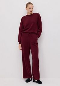Spodnie z szeroką nogawką Reserved czerwone damskie 610GA-83X