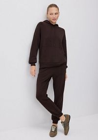 Joggery z modalem Reserved brązowe damskie 611GA-89X