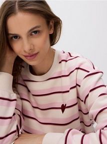 Bluza z drobnym haftem Reserved różowa damska 672GA-03X