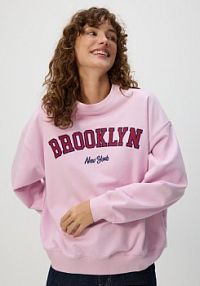 Bluza z nadrukiem Reserved różowa damska 673GA-30X