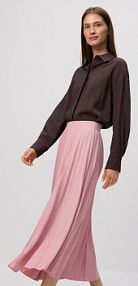 Plisowana spódnica midi Reserved różowa 674DX-03X