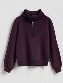 Bluza z wysokim golfem Reserved fioletowa damska 683GA-49X