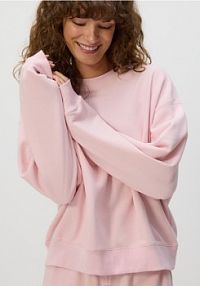 Bawełniana bluza Reserved różowa damska 685GA-03X