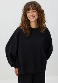 Bawełniana bluza Reserved czarna damska 685GA-99X