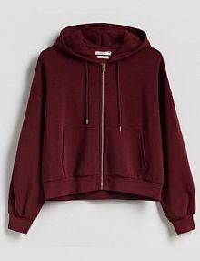 Oversizowa bluza Reserved czerwona damska 688GA-83X