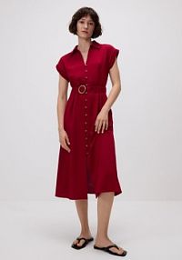 Sukienka z paskiem Reserved czerwona 692HF-33X