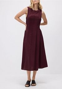 Sukienka midi z modalem Reserved czerwona 694HF-83X