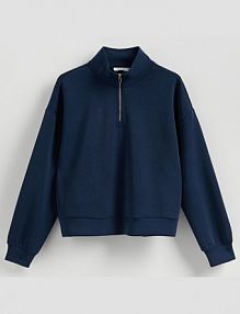 Bluza z zamkiem Reserved granatowa damska 699GA-59X